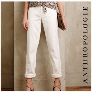 Anthro Pilcro & the Letterpress White Chino Pants